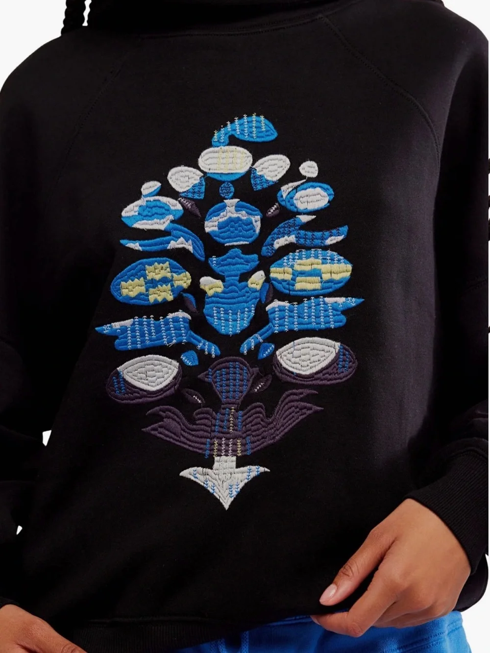 FP Movement On Your Mark Logo Embroidered Funnel-Neck Sweatshirt (oversized) - Picture 4 of 6